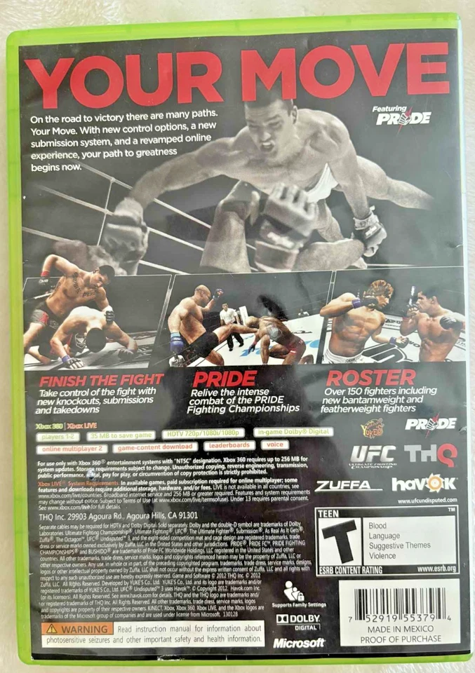 Videojuegos Xbox 360: UFC Undisputed 3 Foto 2 de 4