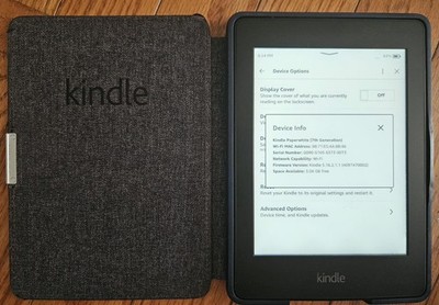 Amazon Kindle Paperwhite 7th Generation DP75SDI 4GB Wi-Fi E-Reader Case Bundle