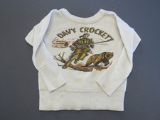 Vintage 1950s Child's Davy Crockett Sweatshirt Cotton Great Graphics Bear