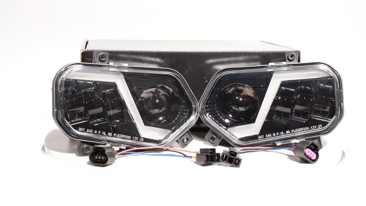 LED Headlight Assembly Hi-Low DRL for Polaris Ranger RZR Scrambler