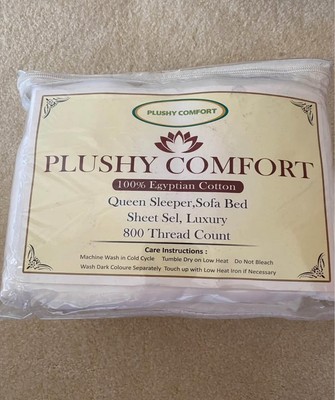New Queen Sleeper Sofa Sheet Set White