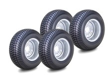 4 WANDA Golf Cart Tire Assembly 205/65-10 w/4x4" PCD ET-15.5 Silver Wheel-14007