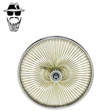ORIGINAL LOWRIDER 20” Dayton 144 Spoke Square Twisted Coaster Rim Chrome/Yellow.