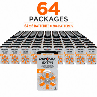 384x Rayovac DA13 PR48 Hörgerätebatterien Frische Premium Qualität