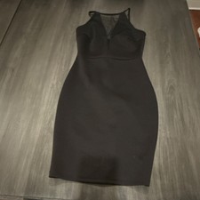 Black Bodycon Sleeveless Knee Length V-Neck Dress Party/Cocktail