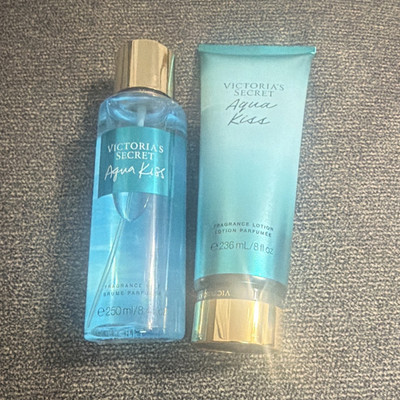 Victoria's Secret Aqua Kiss Fragrance Mist Spray + Lotion Set 250ml & 236ml