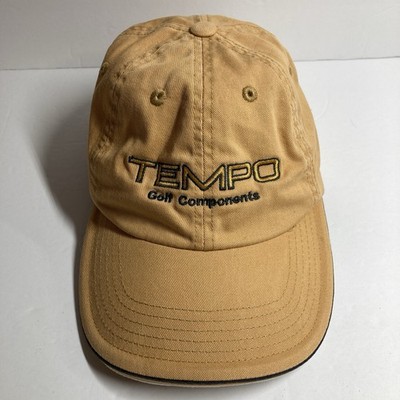 Tempo Golf Components Cap Hat Beige Adult Adjustable Port Authority Cotton STAIN