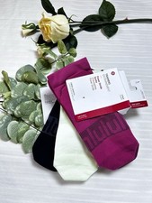 NWT 48 Lululemon Power Stride Crew Socks 3 Pack - RBCO/ELIX/TRNV - Size L