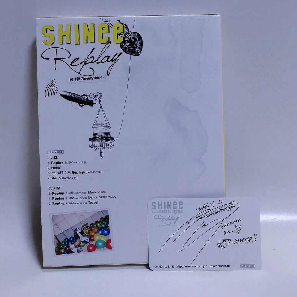 SHINee Japan Debut Single CD+DVD First Limited Album Replay with KEY Photocard - Image 3 of 4