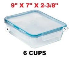 Snapware 6 Cups Pure Pyrex Glass Food Storage...