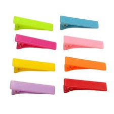 30 Mixed Bubblegum Color Plastic Pinch Alligator Hair Clips 41mm Teeth Bows