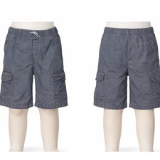 Old Navy Boys Cargo Shorts Gray Pull On Drawstring Waist Pockets Size 14/16 L XL
