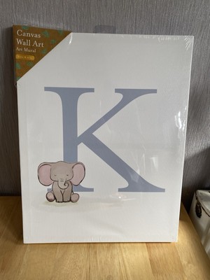 Kate & Milo Buchstabe K Leinwand Wandbild Neu Versiegelt