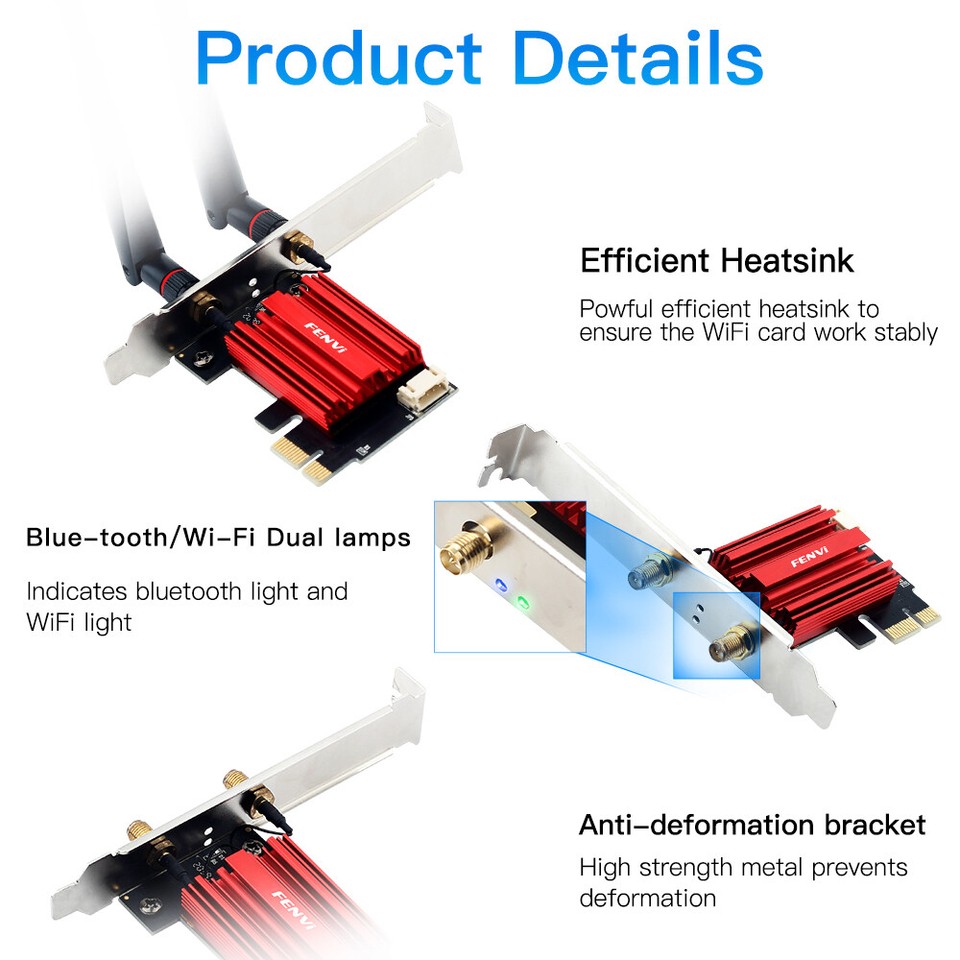 Scheda WiFi Mini PCI-e Broadcom BCM943228HMB Dual Band 300Mbps Con Bluetooth 4.0 | Per HP 210 G1/820 G1/840 G1 E Altri