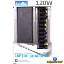 ALIMENTATORE UNIVERSALE PC PORTATILE LAPTOP 120W CARICABATTERIE 15 16 18 19 20V