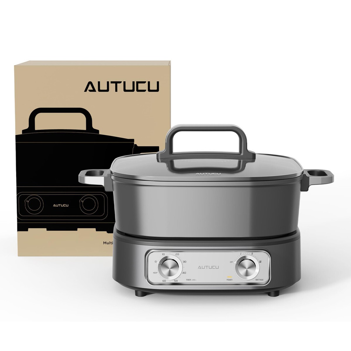 Autucu Slow Cooker 8-in-1 | 6.5 Quart Multi-Cooker with Safe