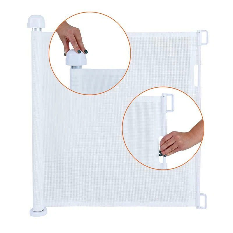 Treppenschutzrollo Absperrgitter Türschutzgitter Treppenschutzgitter Weiß - Bild 4 von 4