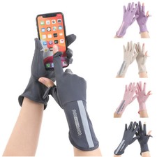 Ice Silk Gloves Driving Sunscreen Gloves Non-slip Riding UV Protection 1 Pairs