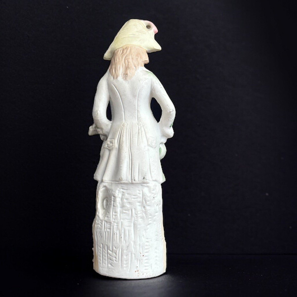 * antique figure ❀ ビスク パニエと 素敵な男の子 Antique Halsey Fifth Japan Bisque Mantle Man Music Figurine Ornate