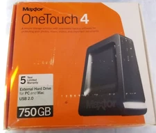 MAXTOR OneTouch 4 750GB External USB 2.0 Hard Drive AC Power