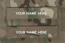 US MILITARY 12.5 cm x 3 cm MULTICAM v lkr  NAME TAPE: BLANK Your Name
