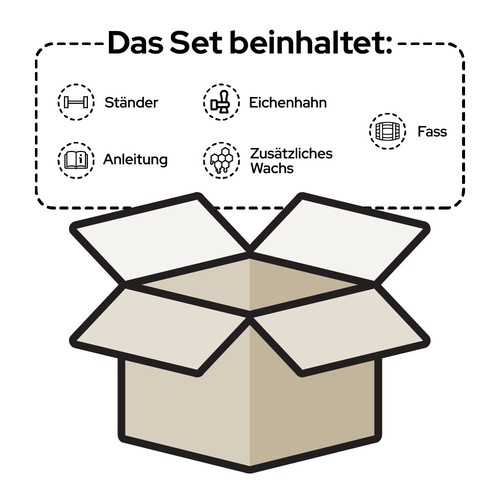 3L Eichenfass Whiskyfass inkl. Hahn & Ständer – Handgefertigt für Reifung & Deko - Bild 16 von 16
