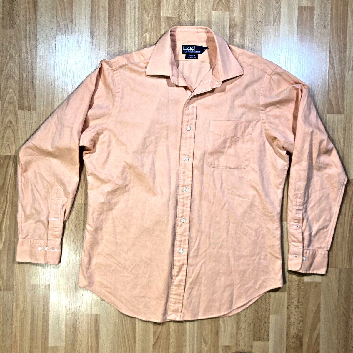 Polo Ralph Lauren Peach Dress Shirt (Men's Sz 16, 34/35) Curham Collection   EUC | eBay