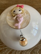 Children Mermaid Charm Necklace With Rope Chain