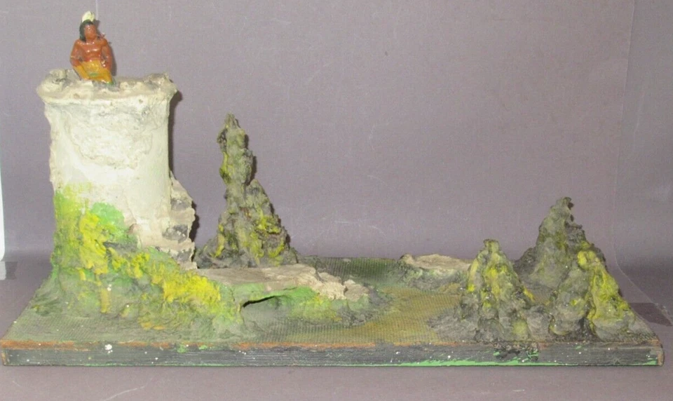 Lisanto Gelände Landschaft mit Turm für Elastolin & DDR Masse & Plaste Indianer - Bild 3 von 4