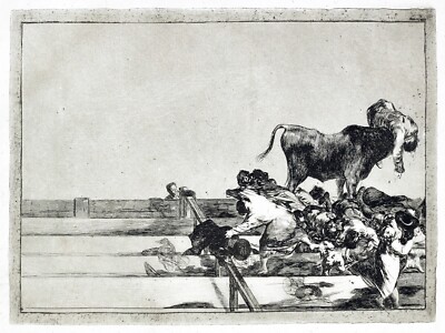 12896.Decor Poster.Wall art.Home vintage interior design.Bull vengeance.Goya