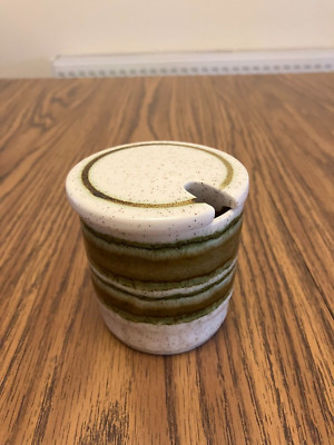 Vintage Jam Pot with Lid - Palissy - Royal Worcester Group - Green