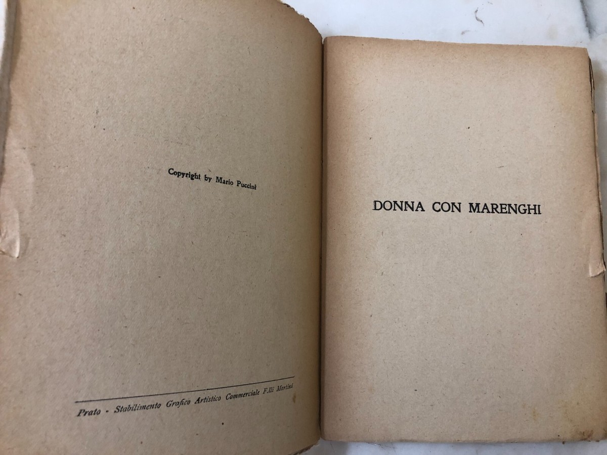 Libro Donna con marenghi Mario Puccini 1929 prima edizione