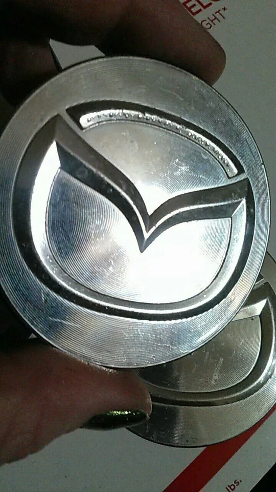 (3) Juego de tapas centrales mecanizadas Mazda OEM Protege MX-6 626 millennia tapacubos 2112 Foto 4 de 4