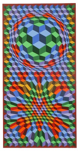 VICTOR VASARELY - ORIGINAL EXHIBITION POSTER - CENTRE POMPIDOU