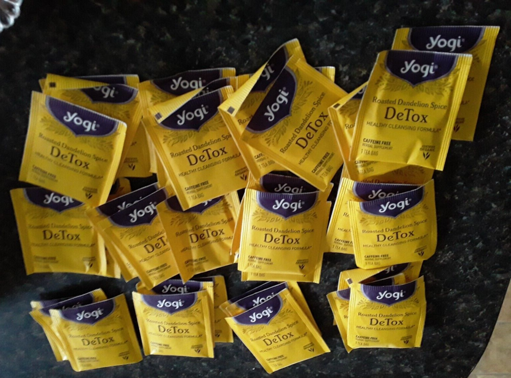 Lot 36 Bags Yogi Roasted Dandelion Spice Detox Tea Caffeine Free Herbal Cleanse