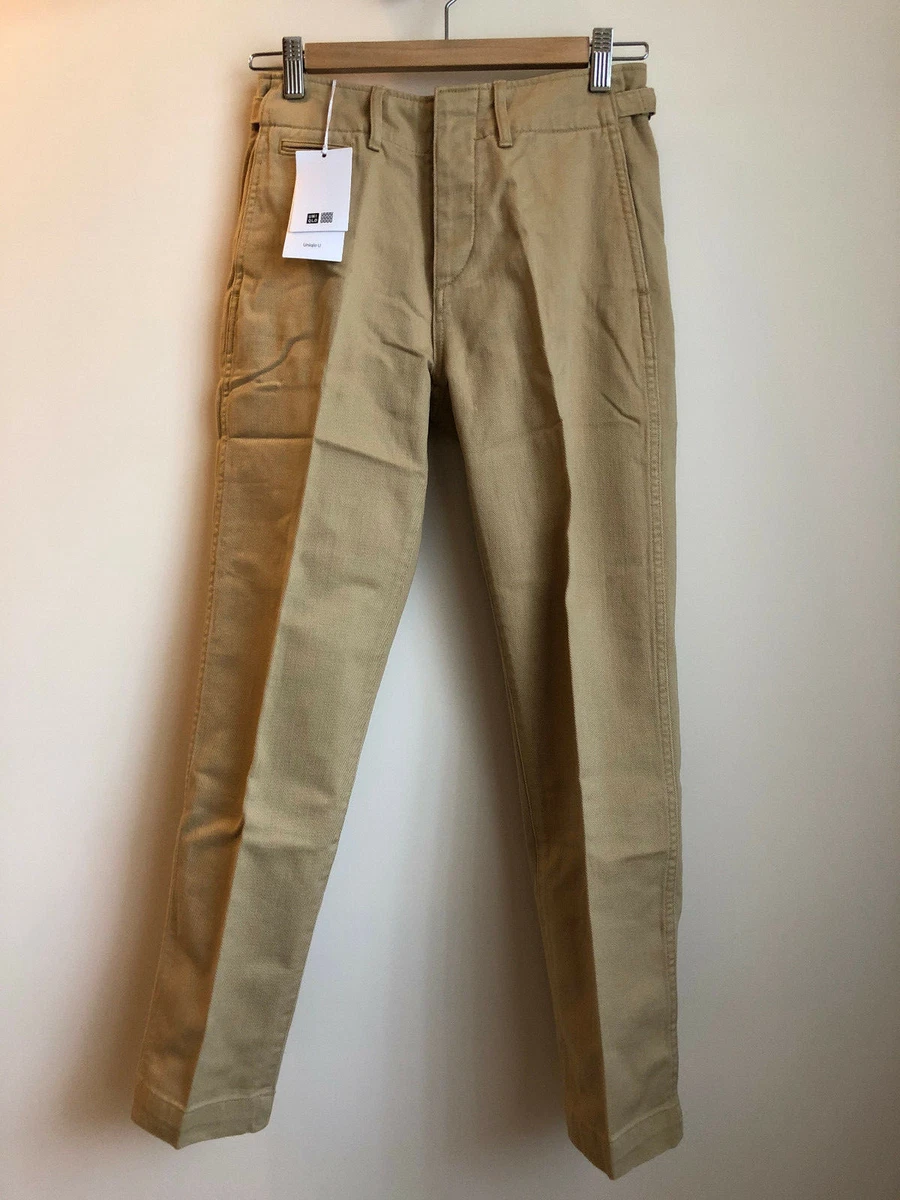 UNIQLO U Women Chino Pants Beige 100 Cotton NEW eBay
