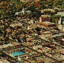 Downtown Cheyenne Wyoming Postcard Birds Eye View Dexter Press Sanborn Souvenir
