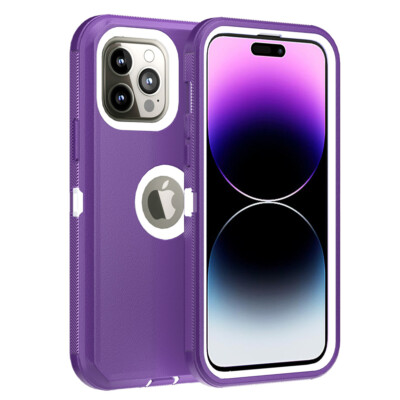 For iPhone 16 Pro Max 15 14 13 12 11 Shockproof Heavy Duty Case Cover+Belt Clip