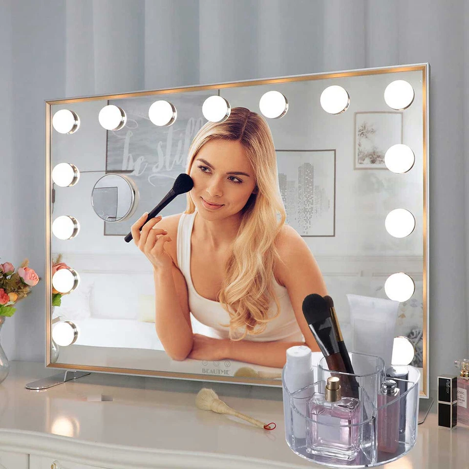 Organizer cosmetici rotondo porta trucchi 7 scomparti organizzatore make up - Immagine 4 di 4