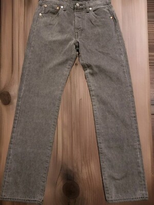 NWT Levis 501 Big E Premium Jean Men 29x32 Gray Original Straight Leg Button Fly