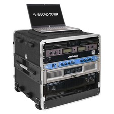 Sound Town Lightweight 9U PA DJ Rack/Road Case ABS,19  Depth STRC-A10UT 