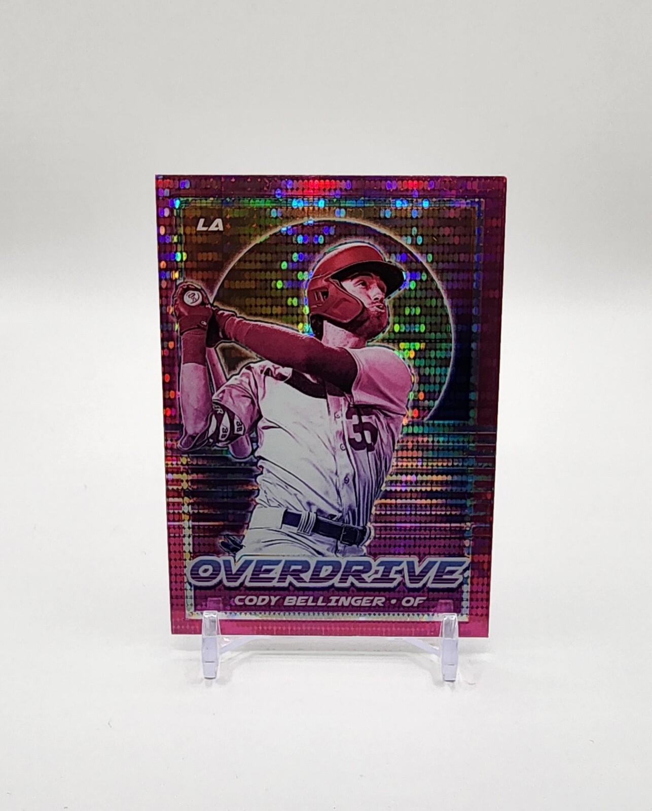 2021 Panini Chronicles Cody Bellinger No. 19 Pink Prizm OverDrive