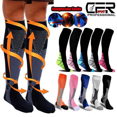 Compression Support Socks Knee High Men Women 20-30mmHg Graduated Pain Relief - Picture 1 of 24