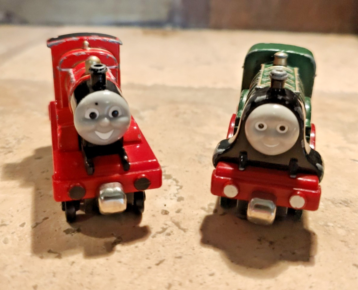 Thomas & Friends James and Emily Diecast Train 3" Engines Take Along N Play