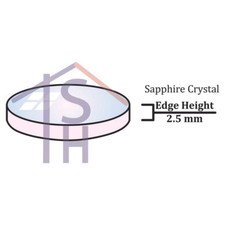 ROUND 2.5 MM THICK FLAT SAPPHIRE CRYSTAL WATCH GLASS REPLACEMENT SIZE 16MM-50MM