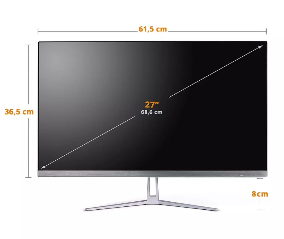 All-In-One-PC Weiß 27" Windows 11 Computer schlank & lautlos 512GB SSD 16GB RAM - Bild 2 von 4