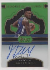 2017 Panini Select Rookie Signatures Neon Green Prizm 30/65 Jordan Bell Auto 4l6