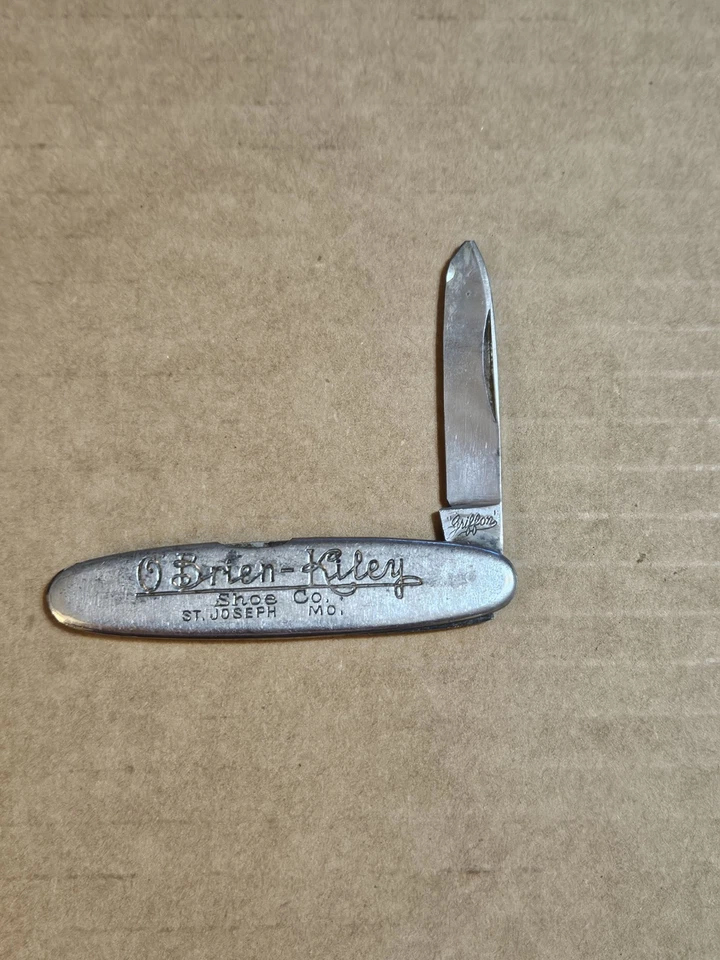 GRIFFON CUTLERY WORKS GERMANY O BRIEN - KILEY SHOE CO. ST LOUIS MO. SINGLE BLADE - Image 4 of 4