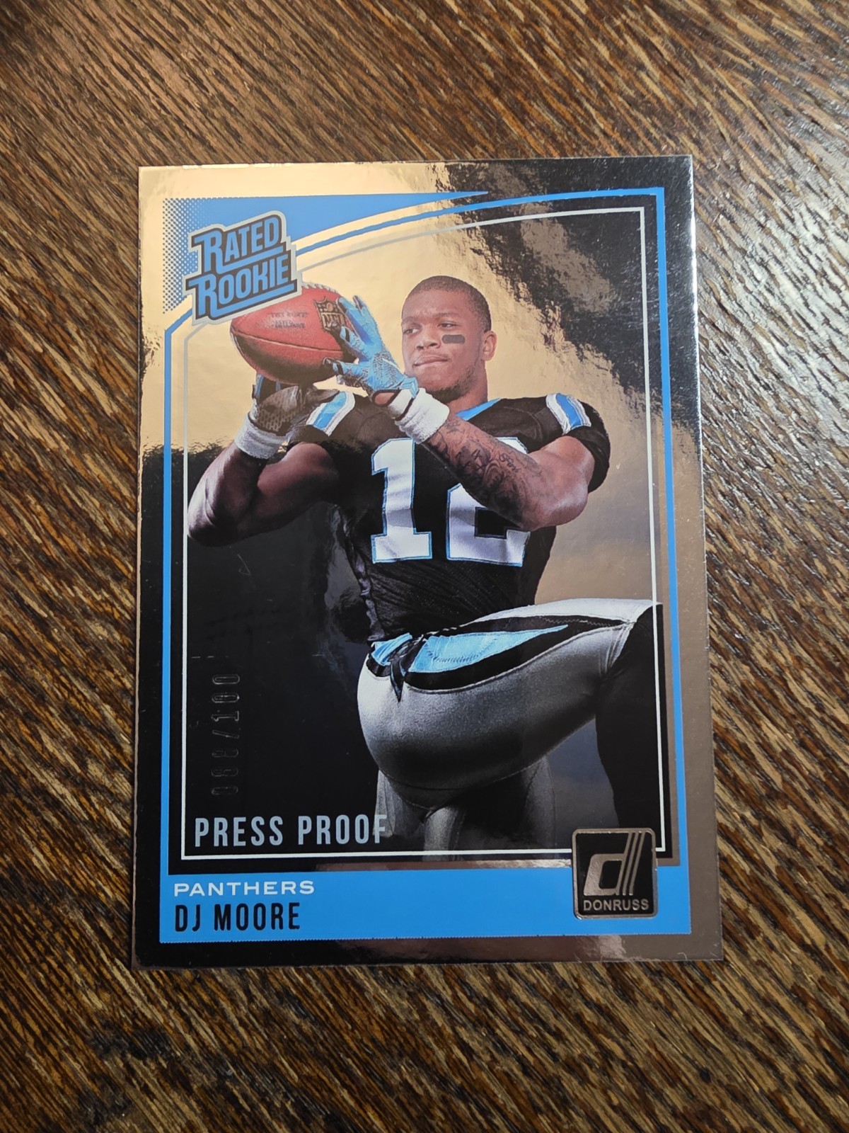 2018 Panini Donruss - Rated Rookie D.J. Moore #316 Press Proof Silver /100 Bears