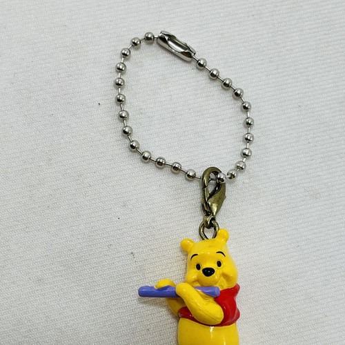 Disney Coca Cola Pooh Bear Flute Figure Keychain Clip Music Keyring Charm Hang - Picture 9 of 12